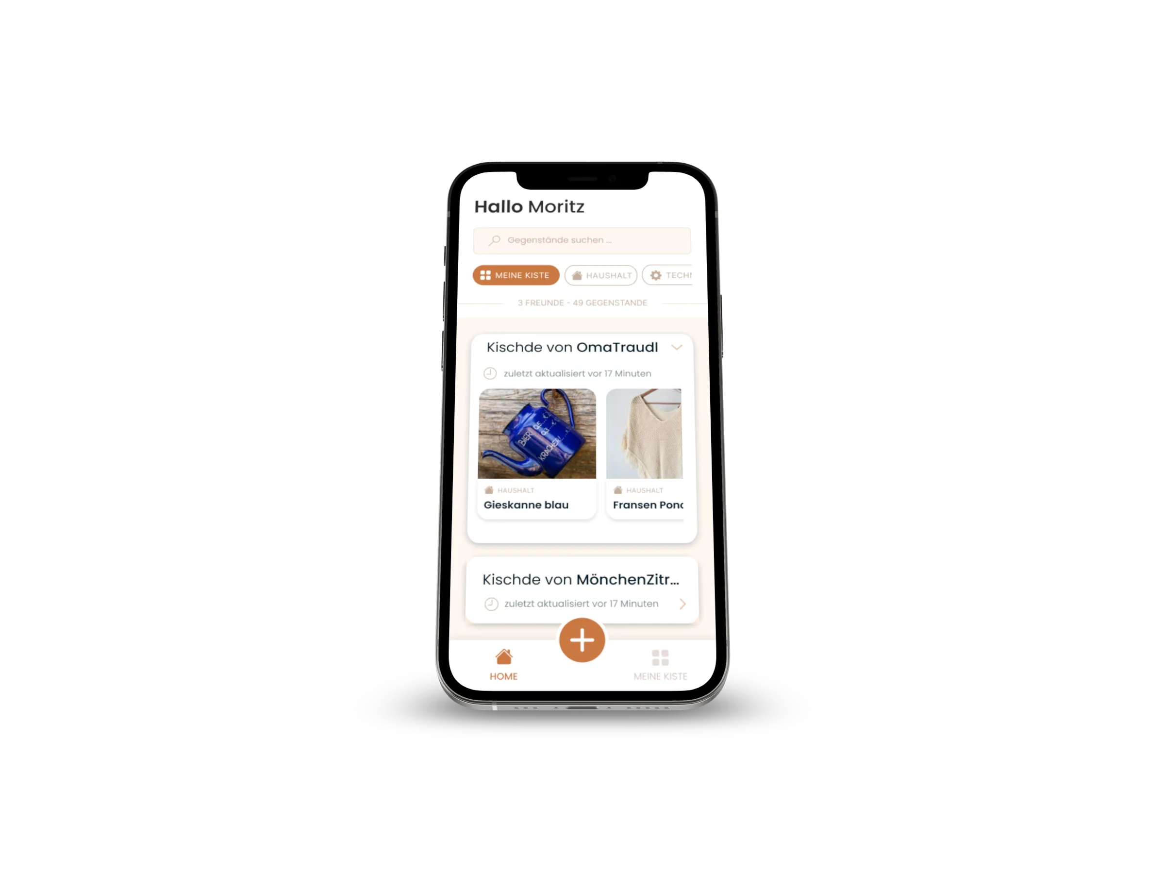 Kischde home screen with offers from the trusted circle