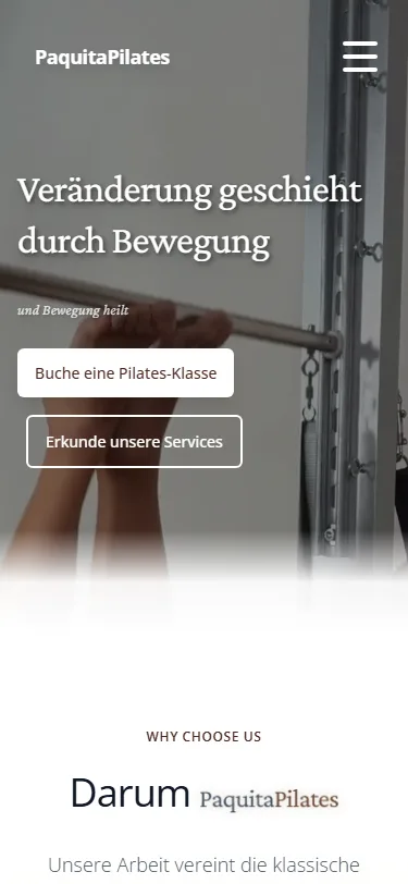 Startseite auf dem Smartphone